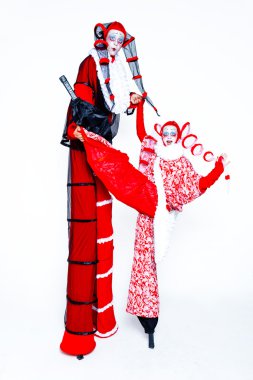 İki neşeli palyaço