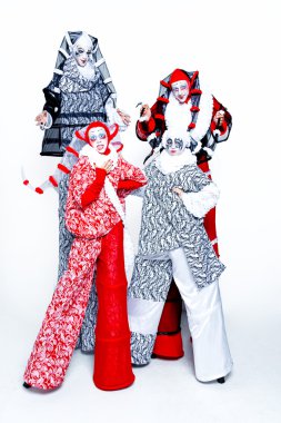 Dört neşeli palyaço