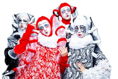 Dört neşeli palyaço