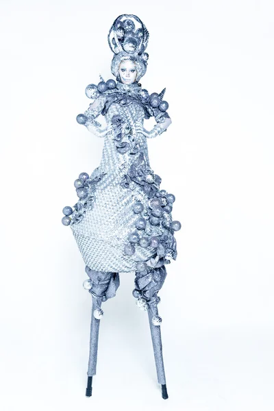 Mujer vestida con traje de carnaval de lujo — Foto de Stock