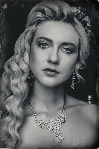 Barok moda kadın portresi — Stok fotoğraf