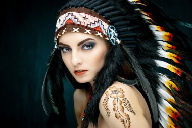 Native American Indian woman clipart