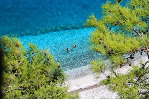 Türkiye 'deki bir dağdan Akdeniz manzarası