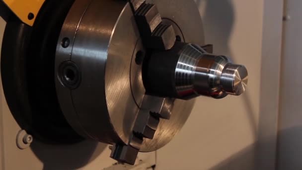 Specialist measures lathe — Stock Video