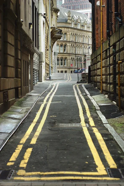 Úzké ulici. Manchester, Anglie, Evropa. — Stock fotografie