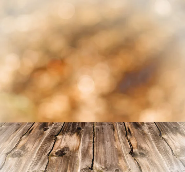 Empty table with blured background, for product display template — Stock Photo, Image