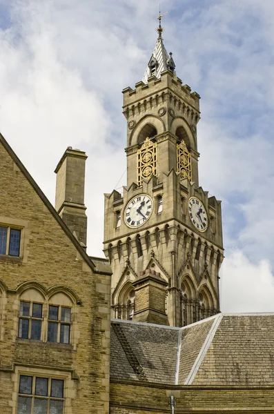 Yakın çekim Bradford Belediye Binası, West Yorkshire, İngiltere