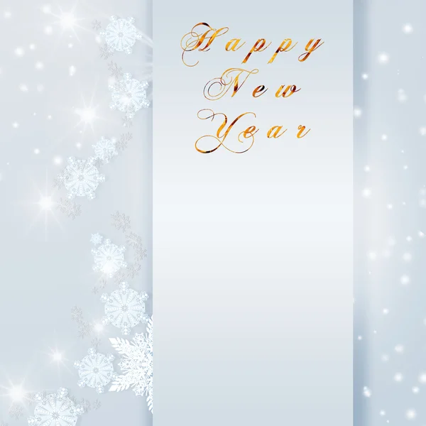 Parole Felice anno nuovo scritto su sfondo blu Natale scintillante luminoso. Biglietto natalizio con spazio vuoto . — Foto Stock