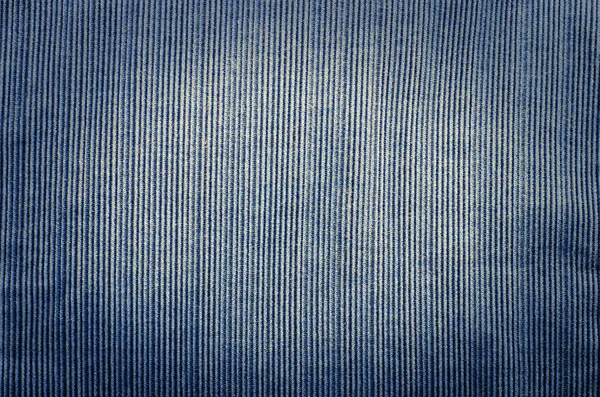 Azul corduroy tecido textura fechada- up foto fundo . — Fotografia de Stock