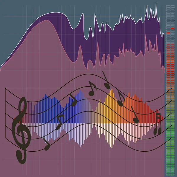 Espectro musical — Archivo Imágenes Vectoriales