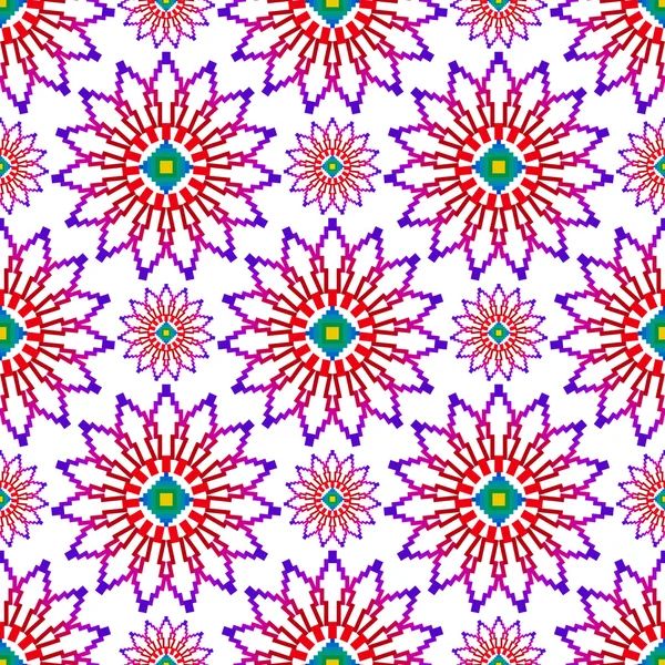 Цветы пикселей абстрактные — стоковый вектор