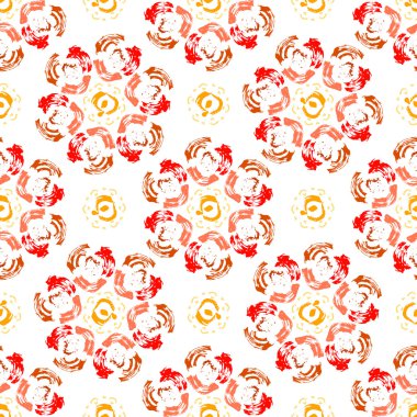 Smear boya renkli çiçekler