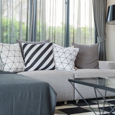 modern kanepe ve yastık modern oturma odası