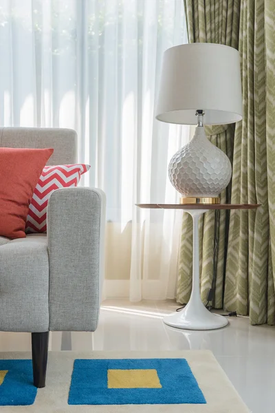 colorful pillows on classic sofa style in living room