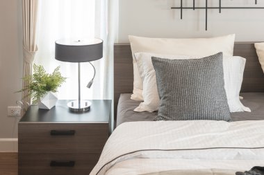 modern lamba tarzı ile modern yatak odası 