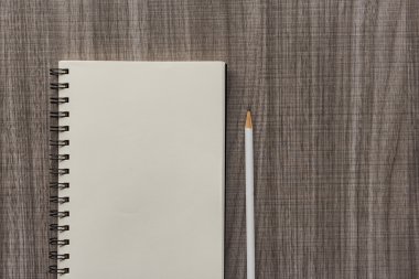 boş defter ile beyaz kalem 