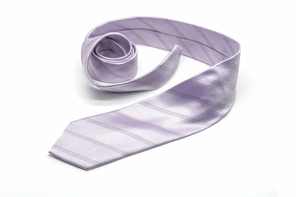 Luxury striped necktie isolate on white — Stock Photo, Image