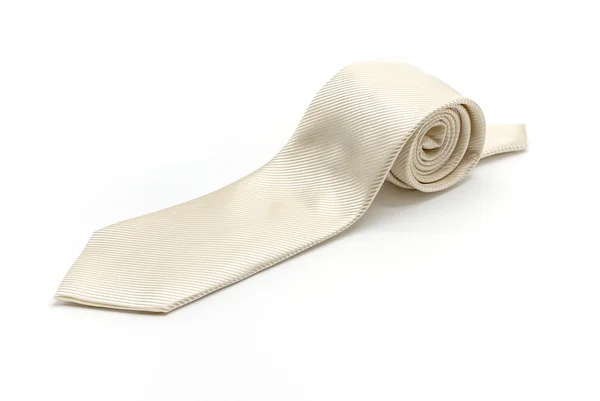 Luxury striped necktie isolate on white — Stock Photo, Image
