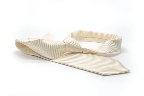 Luxury striped necktie isolate on white — Stock Photo, Image