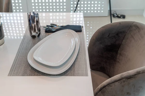 Comedor Clásico Con Mesa Comedor Concepto Decoración Interiores Imagen De Stock