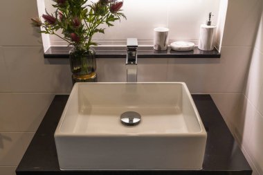 modern tuvalet tarzı lavabo, iç tasarım dekorasyonu