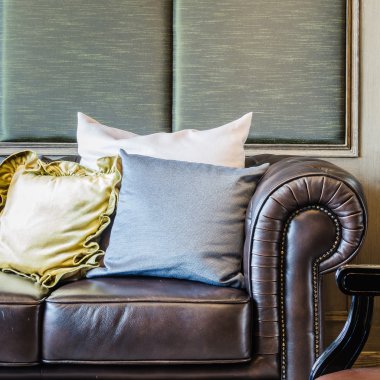 Klasik koltuk stil yastık ile