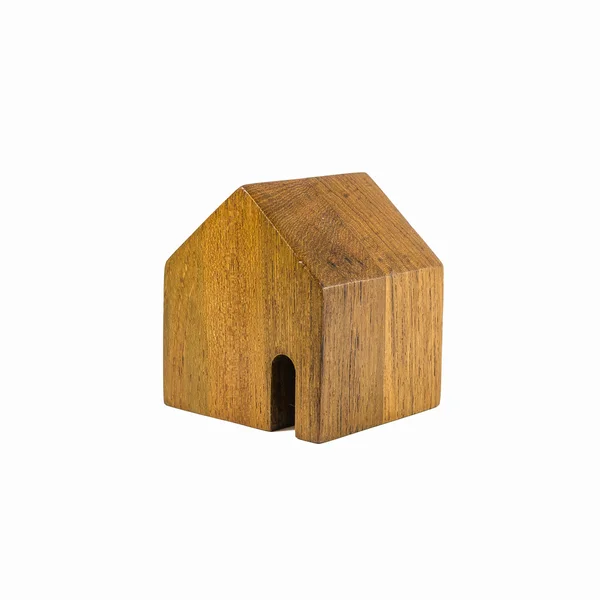 Pequena casa de brinquedo de madeira — Fotografia de Stock