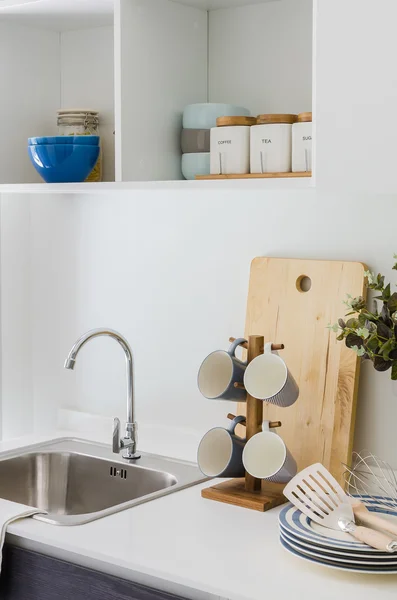 Modern white pantry — Stock Photo, Image