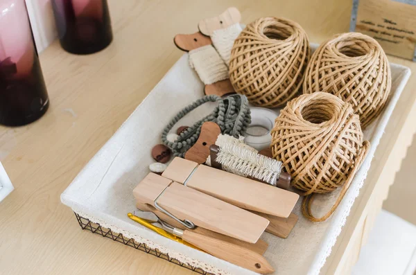 Tray of Knitting Accessories — Stock Photo, Image