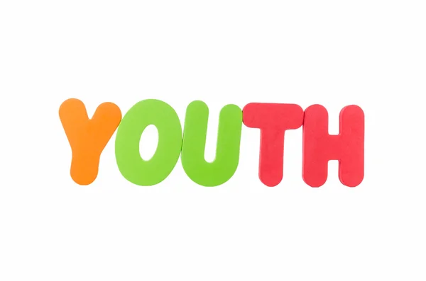 The colorful word YOUTH — Stock Photo, Image