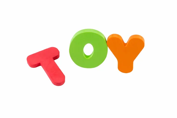 Die Worte "Spielzeug" — Stockfoto