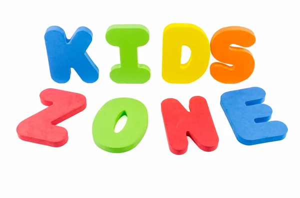 The words 'kids zone' — 스톡 사진