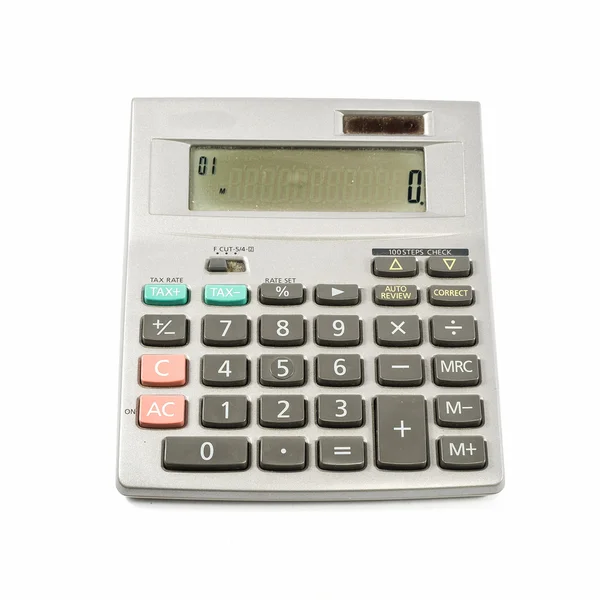 Старый серебряный калькулятор — стоковое фото