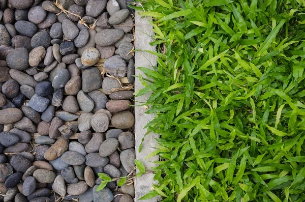 小石や緑の芝生 — ストック写真
