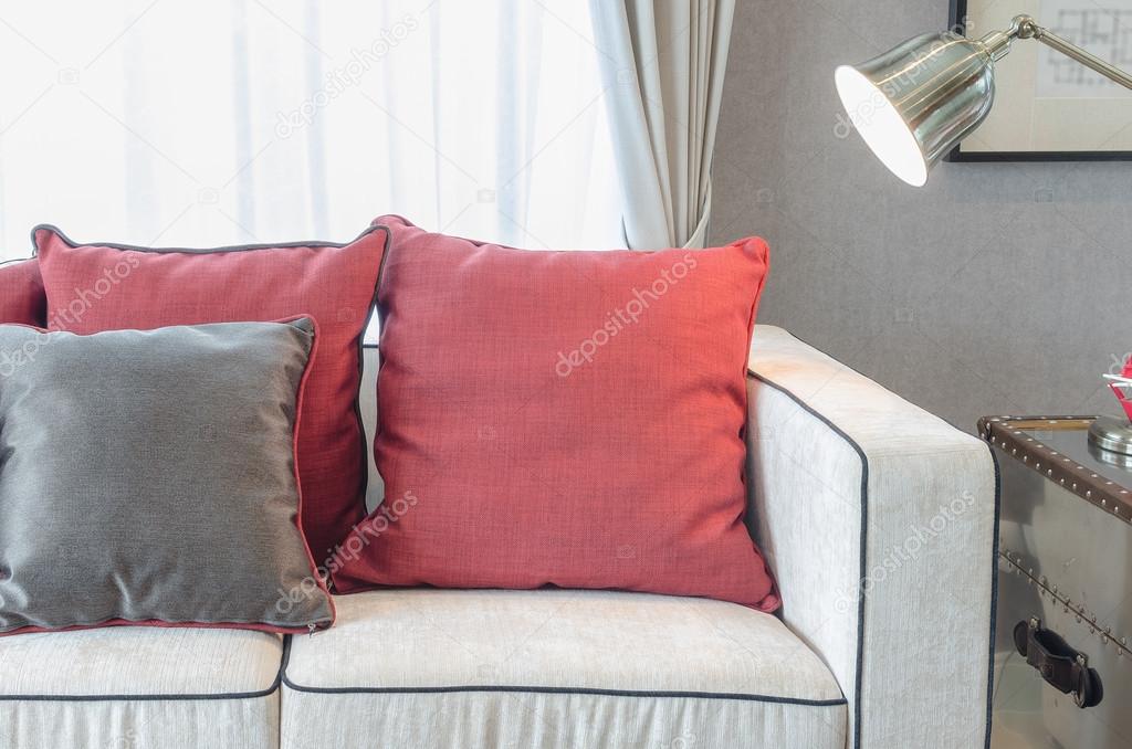 Rotes Sofa Ins Innendesign Einbeziehen Inspirierende Rote