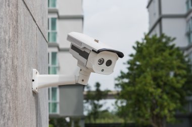CCTV güvenlik kamera taş duvar