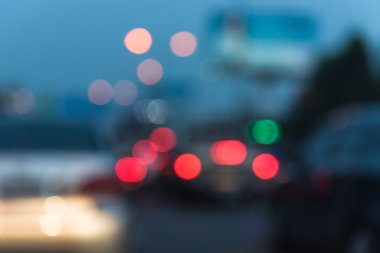 Acele saat trafik sıkışıklığı görüntü bulanıklığı 