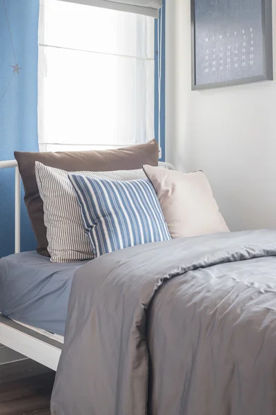 Kid's bedroom with white bed — Stock Photo, Image