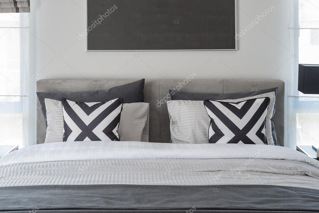 style de chambre à coucher moderne noir et blanc avec lit moderne ... style de chambre à coucher moderne noir et blanc avec lit moderne ...