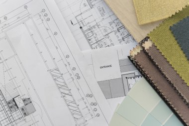 iç malzeme renk düzeni ile çizim 