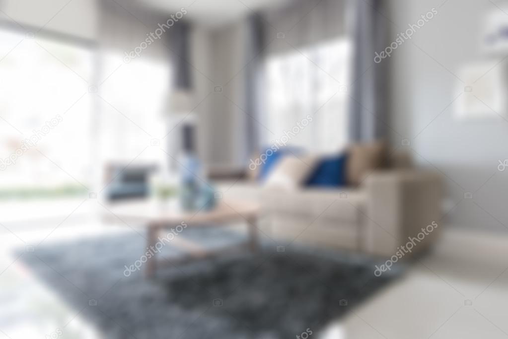 blur image of modern living room 
