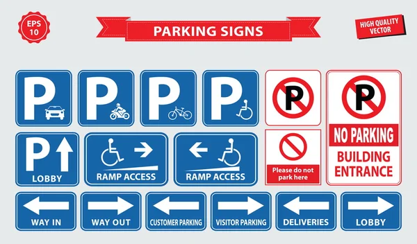 Car Parking Sign — Stock Vector