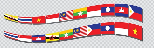 AEC o ASEAN o elemento de diseño del sudeste asiático — Archivo Imágenes Vectoriales