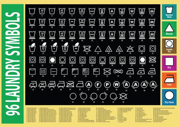 Symboles de lessive ou de lavage — Image vectorielle