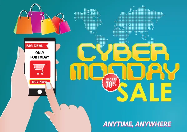 Cyber Monday Sale background — Stock Vector