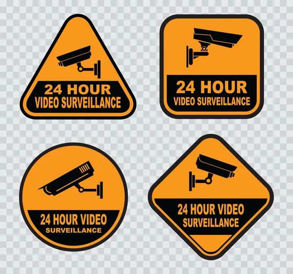 Conjunto de señales de CCTV . — Archivo Imágenes Vectoriales
