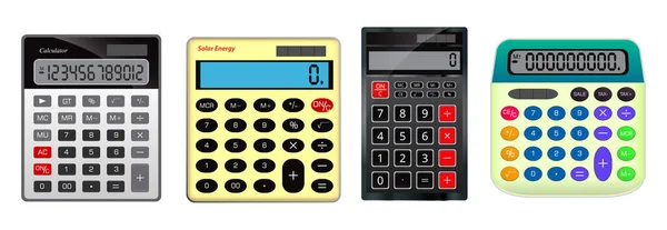 Calculadora 1Aset Calculadora Realista Contabilidade Negócios Isolado Calculadora Para Ferramenta —  Vetores de Stock