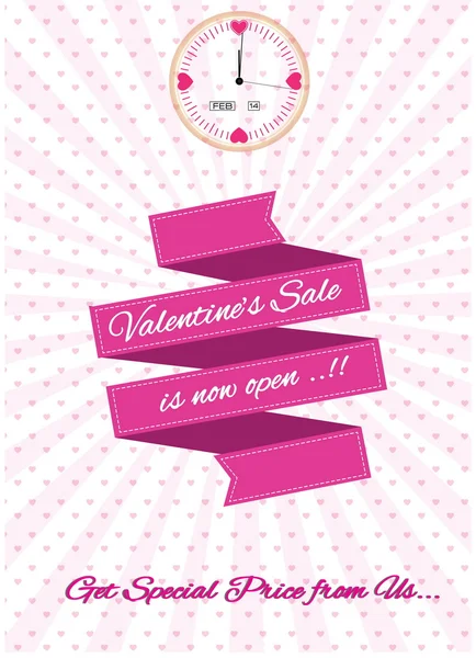 Ilustracja Valentine sprzedaż szablon projektu — Wektor stockowy