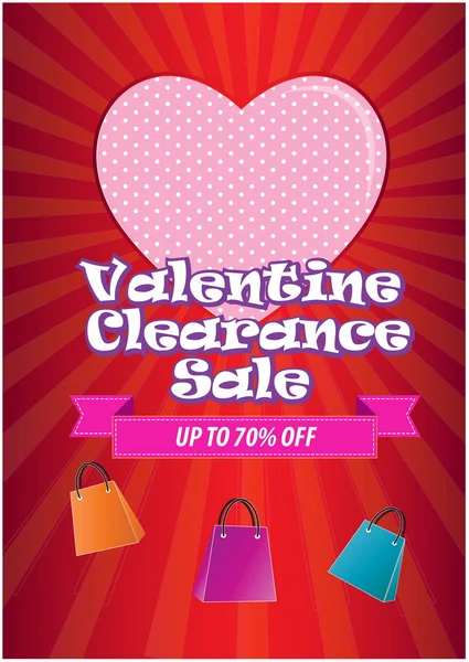 Valentine Clearance Sale illustration — Stock Vector