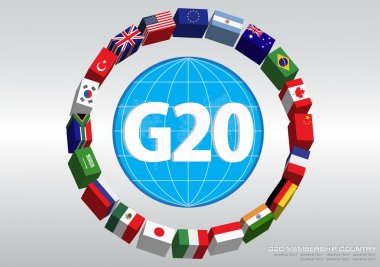 G20 ülke bayrakları veya dünya bayrakları